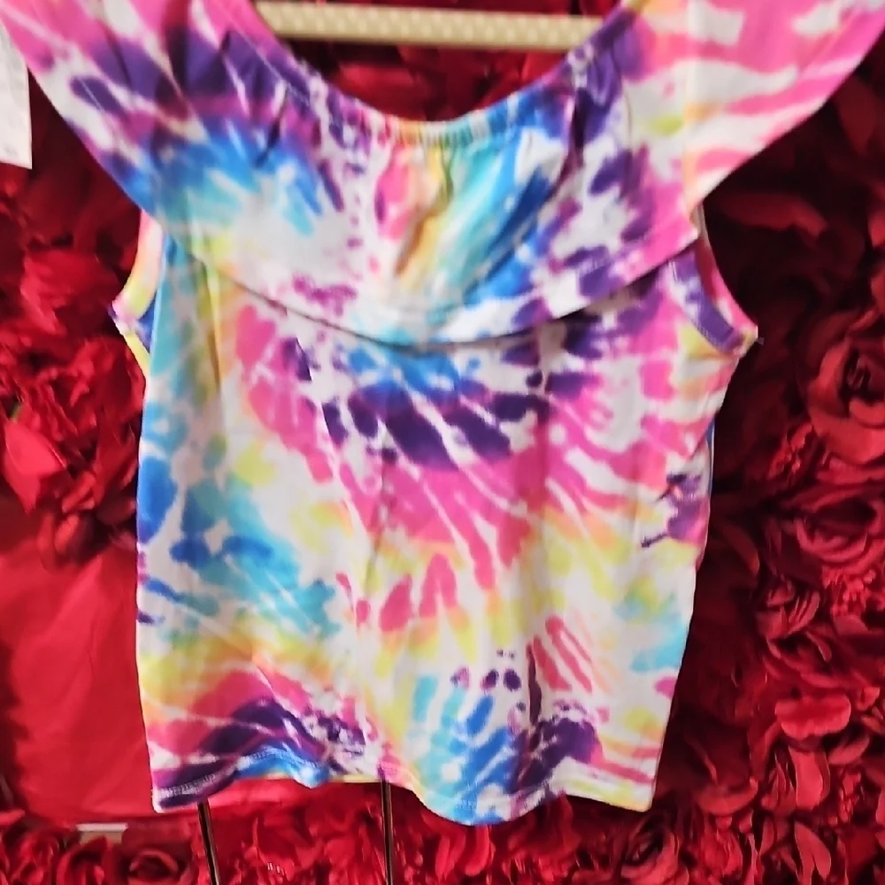 Children's Place NWT Colorful Tie-Dye Girl's Tank Top Size Small